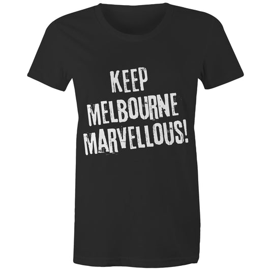 Keep Melbourne Marvellous! Women's Grunge T-Shirt-Keep Melbourne Marvellous Official Store