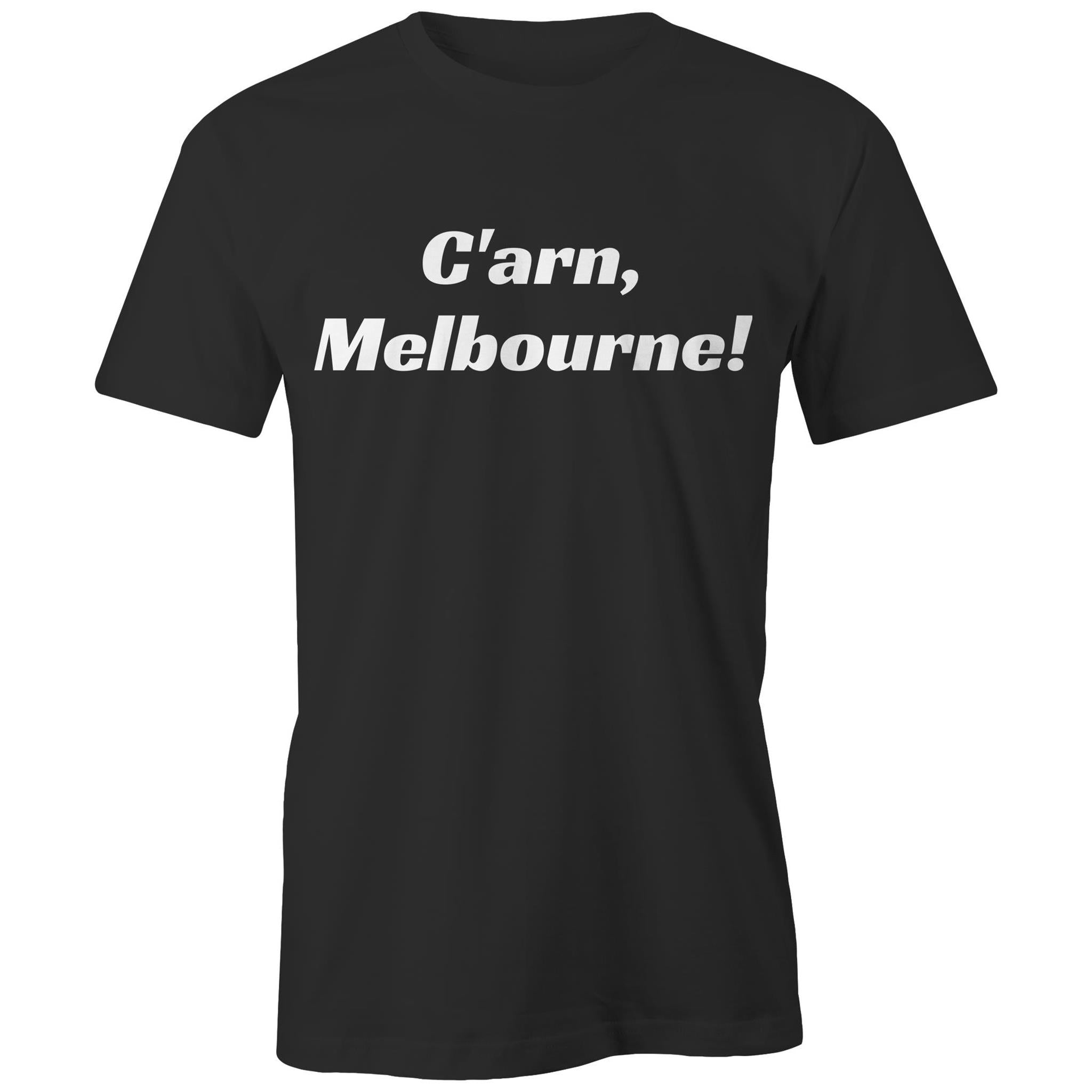 "C'arn Melbourne" T-shirt - Footy AFL Sports Slogan Men's Football Tee