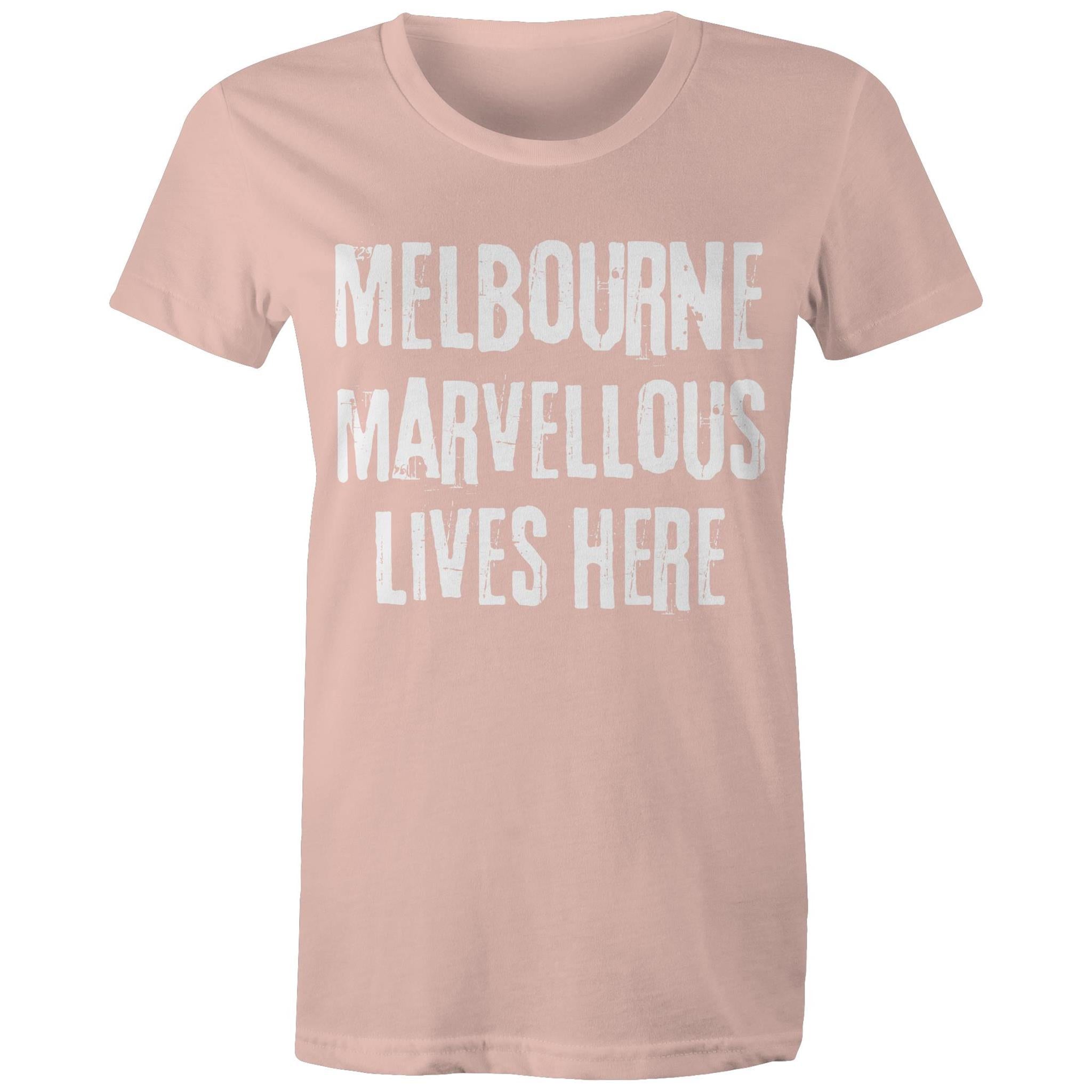 Women's Melbourne T-shirt Marvellous Lives Here
