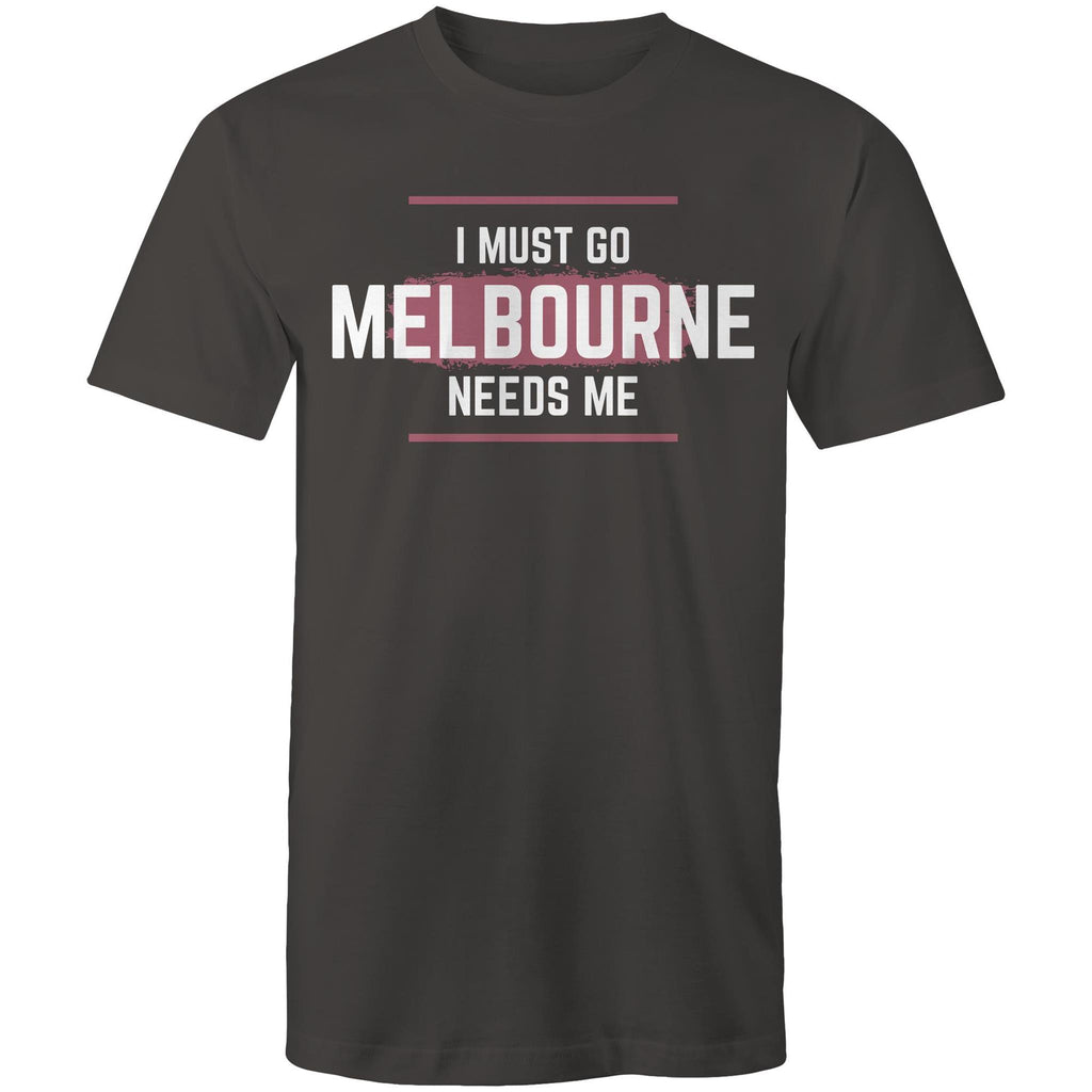 Funny Men's T-shirt Superhero "Melbourne Needs Me" Plus Sizes