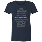 Women's T-shirt Melbourne Awesome Marvellous Dazzling Slogan Tee