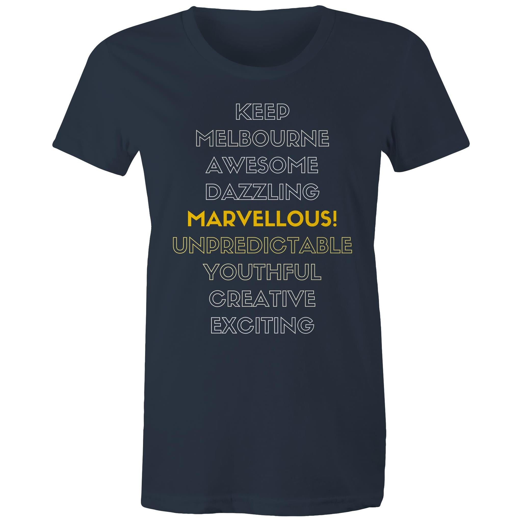Women's T-shirt Melbourne Awesome Marvellous Dazzling Slogan Tee