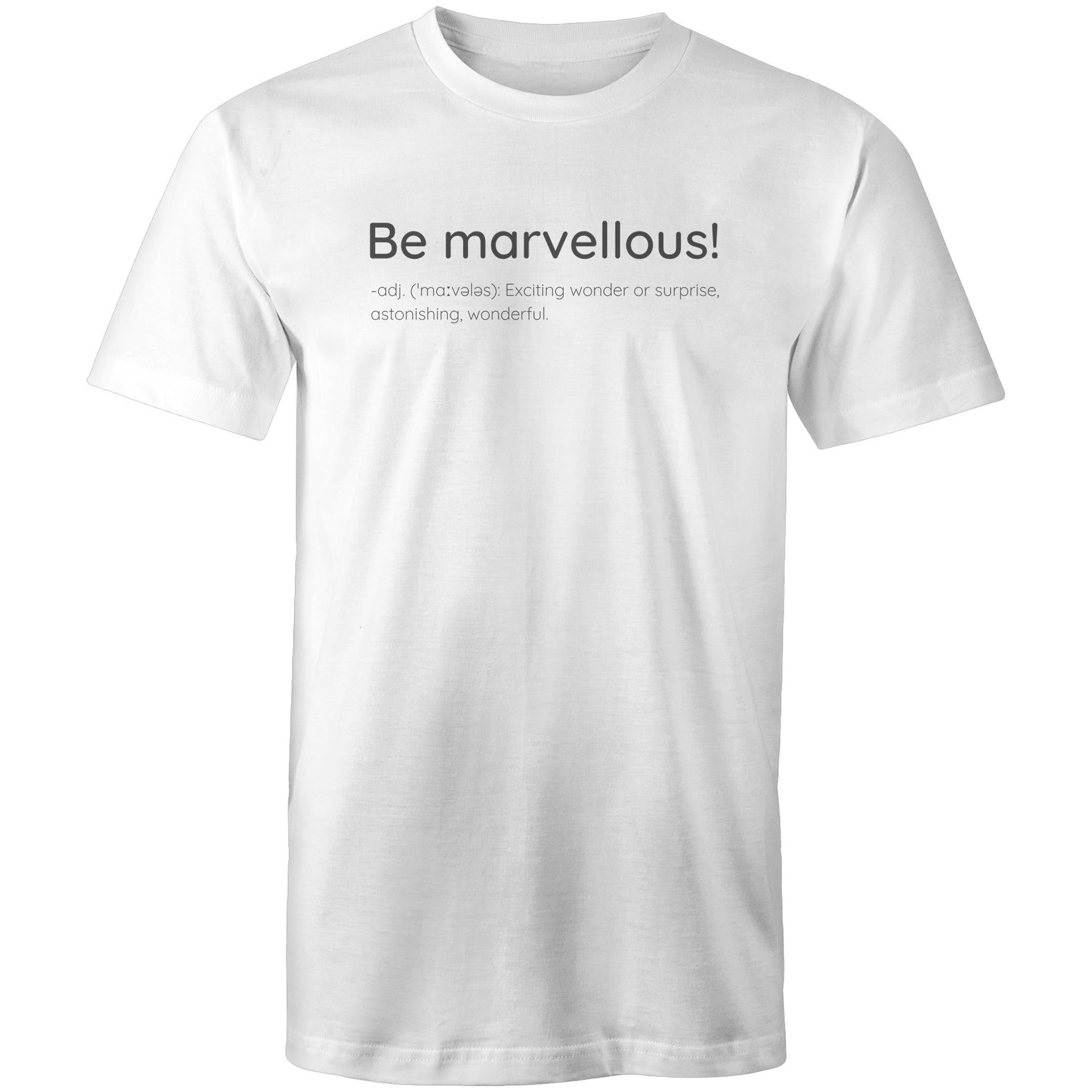 Be Marvellous! Dictionary Definition - Men's T-shirt Motivation Slogan Plus Sizes