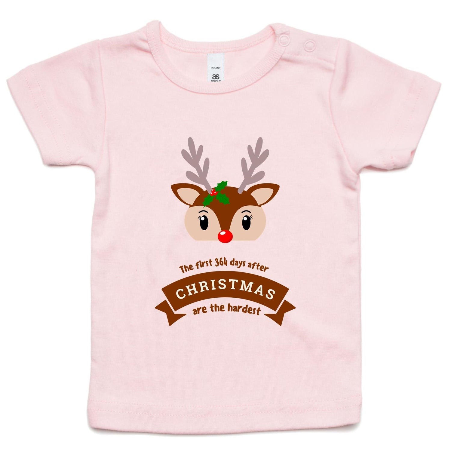 Funny Christmas T-shirt "The First 364 Days After Xmas Are The Hardest" - Infant Wee Tee Kids Tee