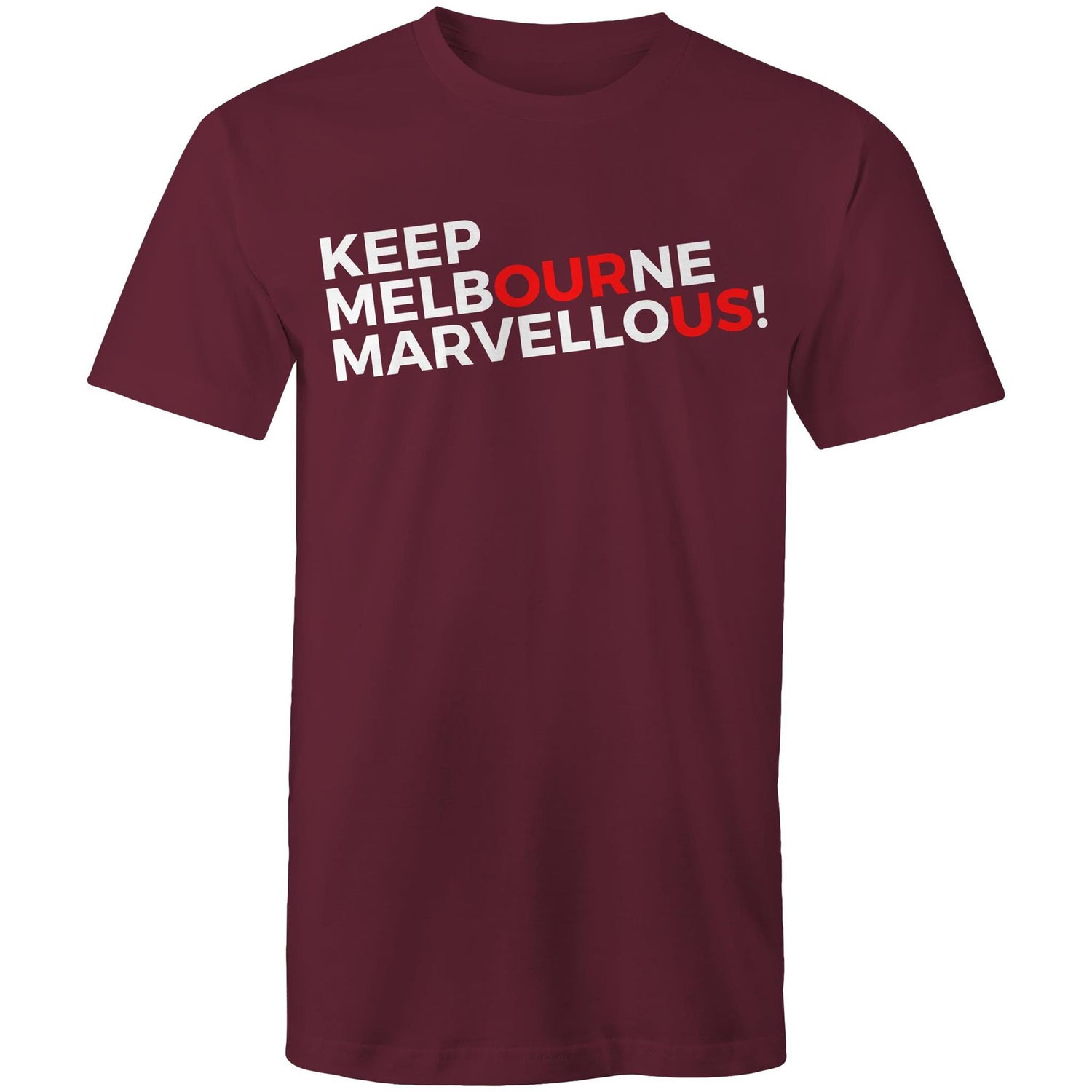 Men's T-shirt "Keep Melbourne Marvellous!" - Slogan Bold Letters Tee