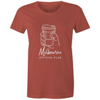 "Melbourne Official Flag" Funny T-shirt Takeaway Coffee Cup Women's Top