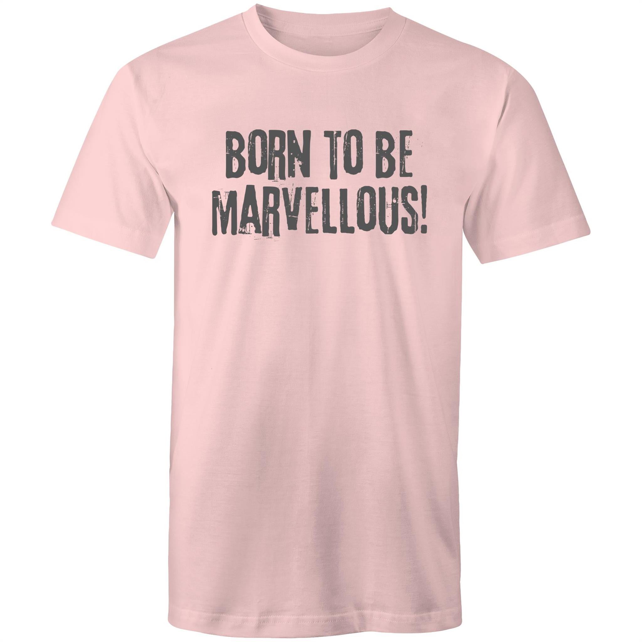 "Born to be marvellous!" Men's T-shirt Motivation Top Inspiration Plus Sizes