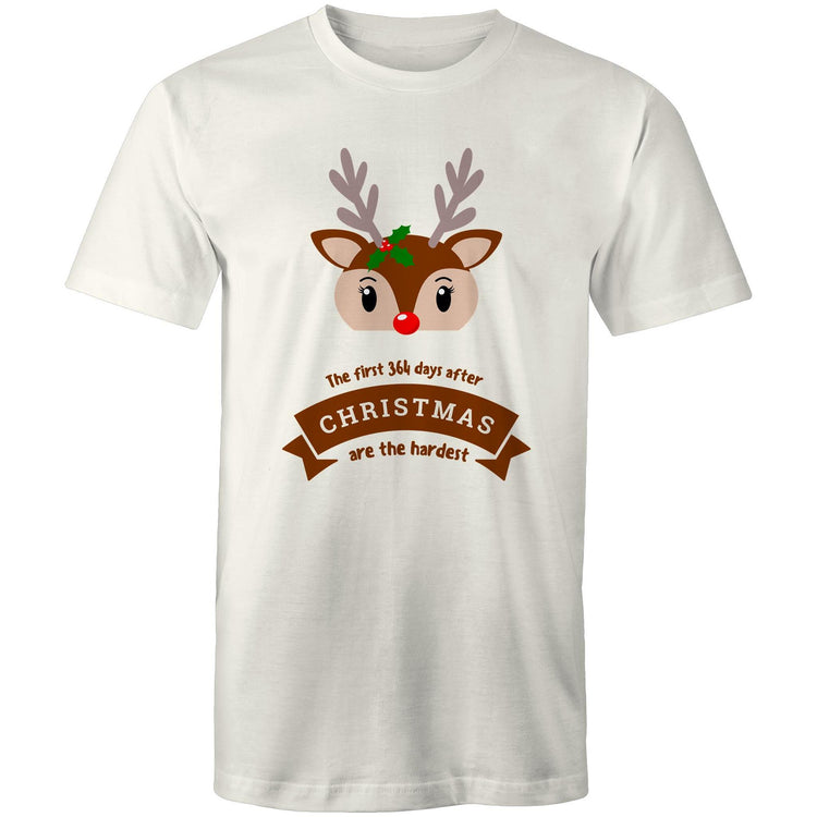 Christmas - The First 364 Days After Xmas Are The Hardest - Funny Slogan Men's T-Shirt