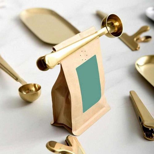 2-in-1 Coffee Scoop Powder Measuring Spoon With Sealing Clip