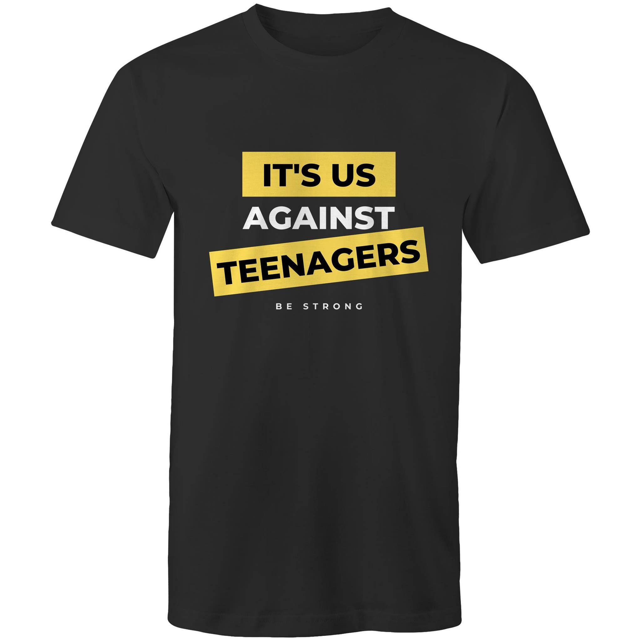 Funny Men's T-shirt "It's Us Against Teenagers" Plus Sizes