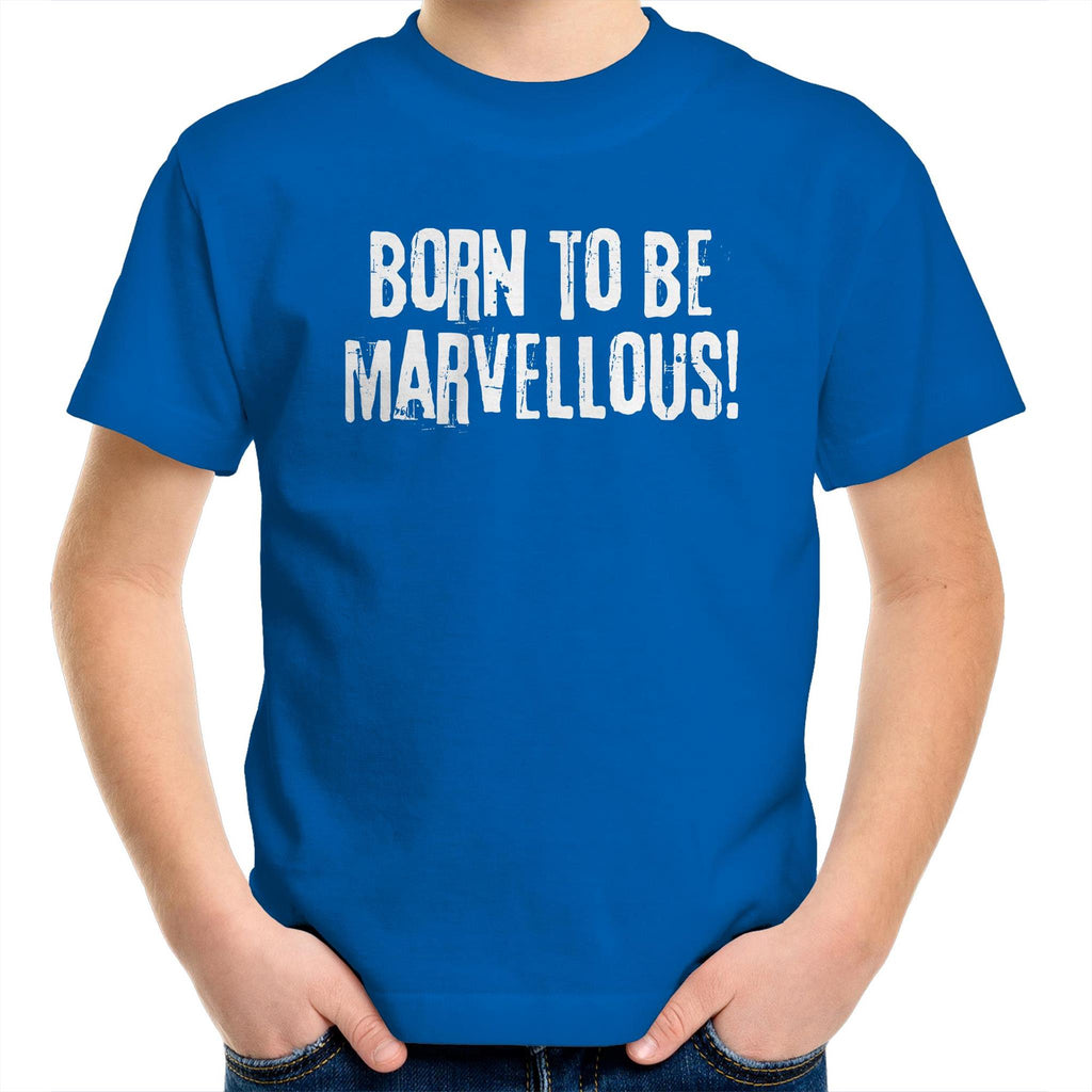 Kids T-shirt "Born To Be Marvellous" Inspiration Motivation Children's Top
