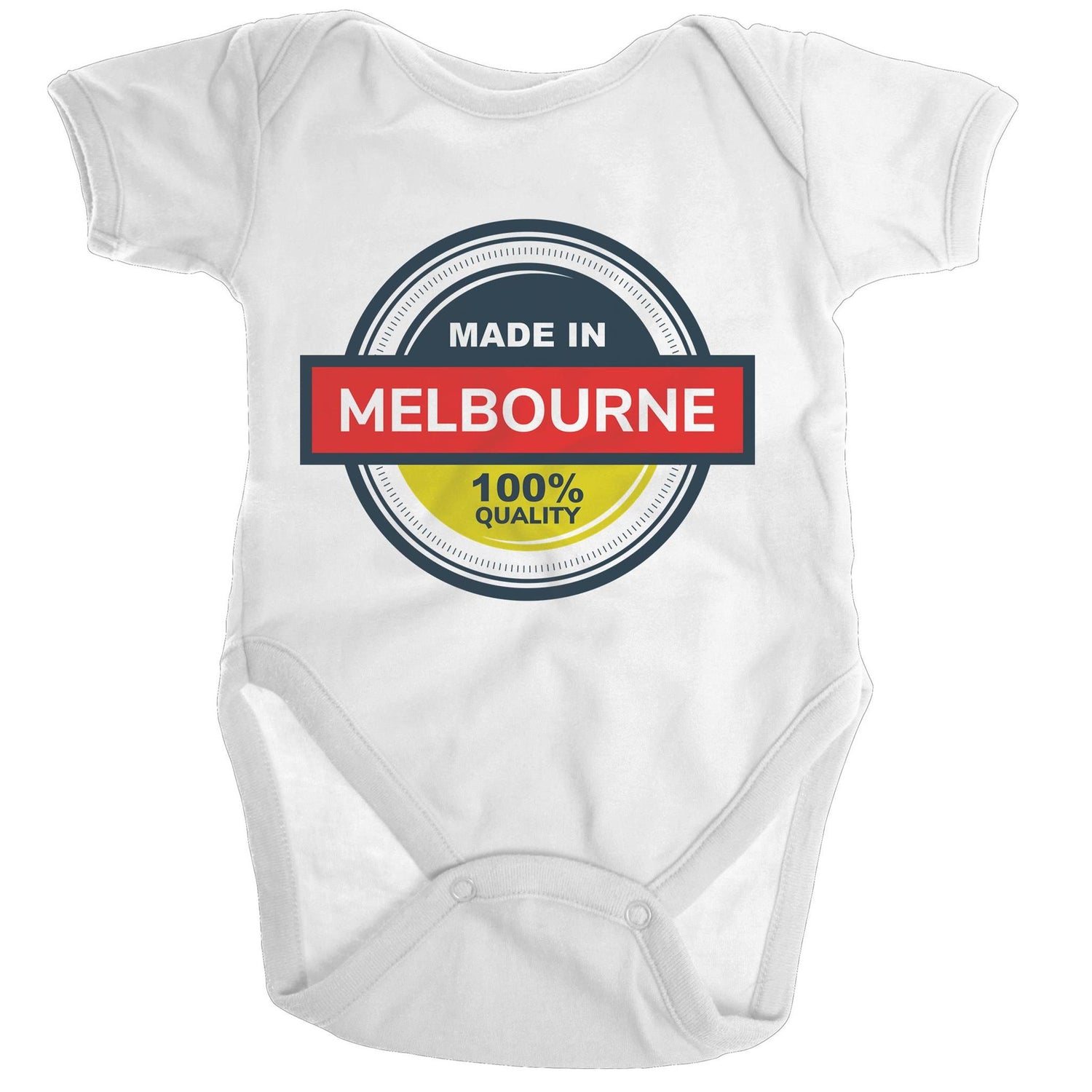 Baby One-Piece "Made in Melbourne 100% Quality" Funny Toddler Romper Jump Suit