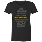 Women's T-shirt Melbourne Awesome Marvellous Dazzling Slogan Tee