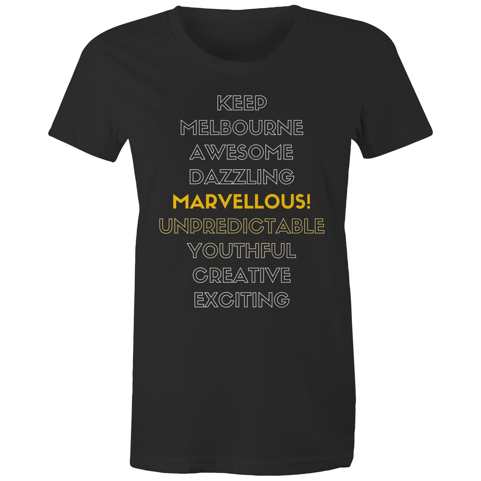 Women's T-shirt Melbourne Awesome Marvellous Dazzling Slogan Tee