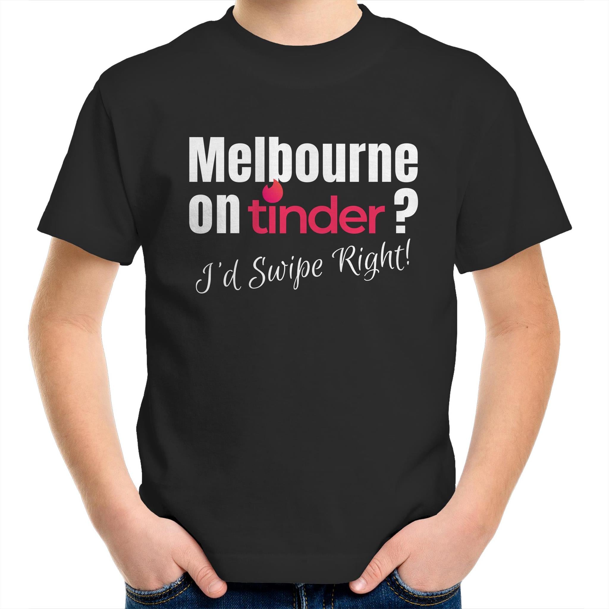 Funny Kids T-shirt Melbourne Tinder Dating App - Slogan Tee