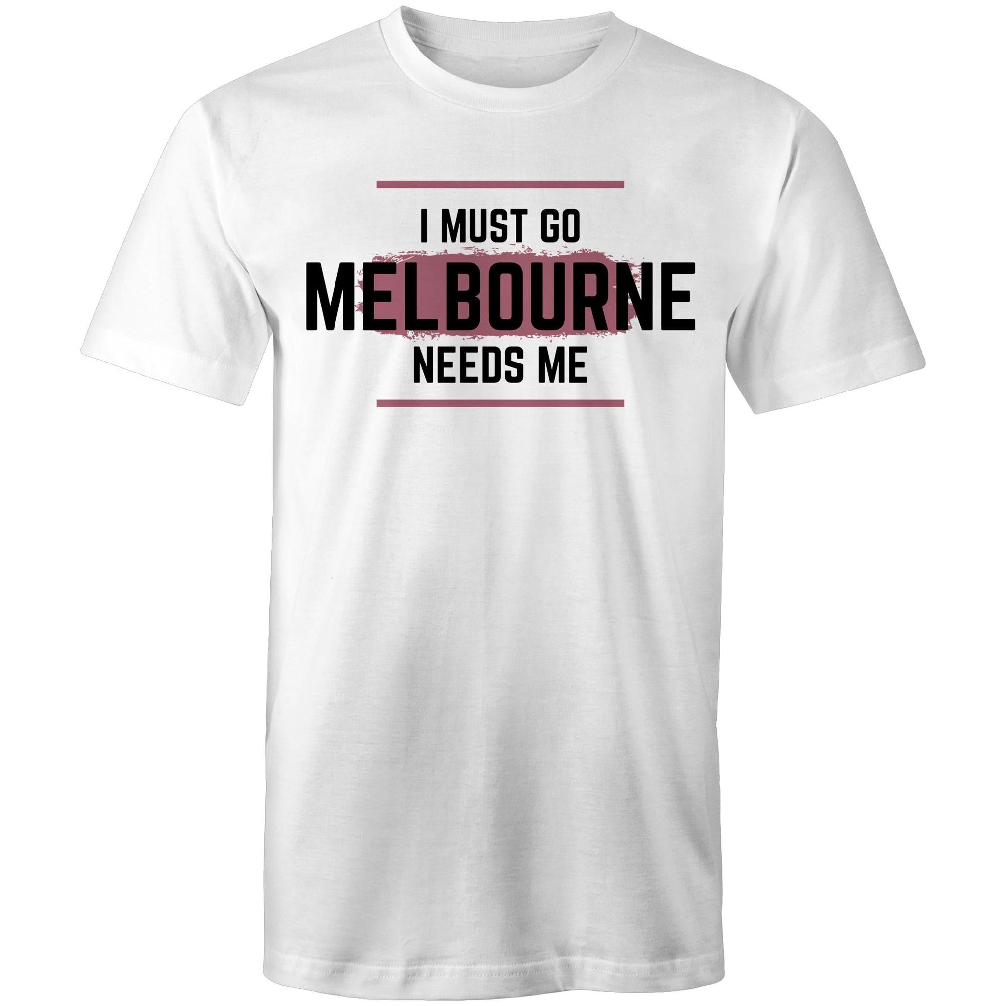 Funny Men's T-shirt Superhero "Melbourne Needs Me" Plus Sizes