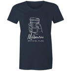 "Melbourne Official Flag" Funny T-shirt Takeaway Coffee Cup Women's Top