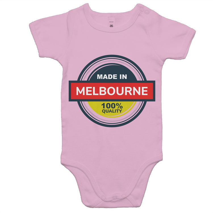 Funny Baby Romer "Made in Melbourne - 100% Quality" - Slogan Mini Me Toddler Onesie