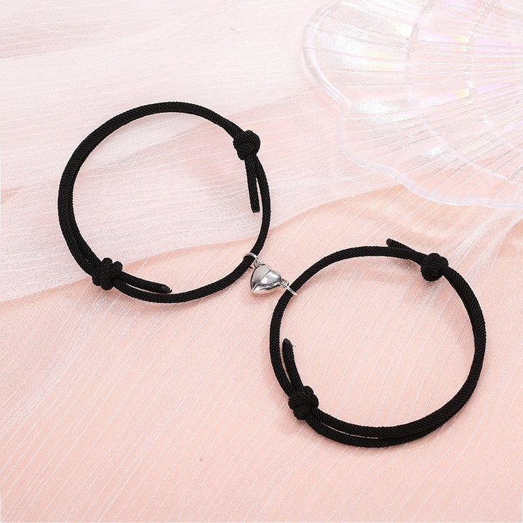 2pcs Bracelet Love Locket Couples Magnetic Heart Lovers Friendship Dating Jewelry-Keep Melbourne Marvellous Official Store