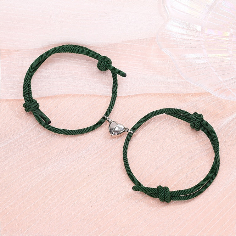 2pcs Bracelet Love Locket Couples Magnetic Heart Lovers Friendship Dating Jewelry-Keep Melbourne Marvellous Official Store