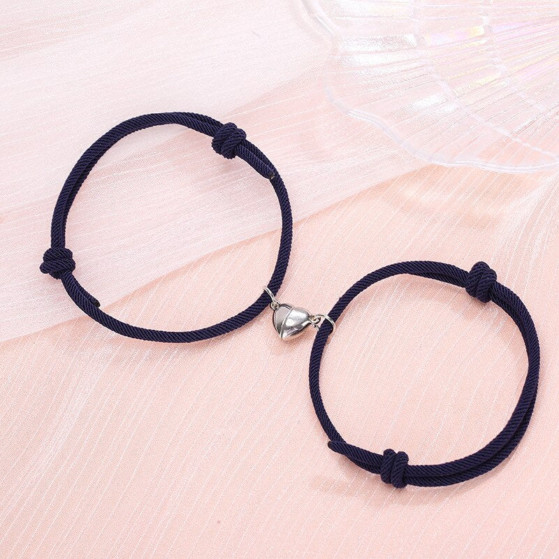 2pcs Bracelet Love Locket Couples Magnetic Heart Lovers Friendship Dating Jewelry-Keep Melbourne Marvellous Official Store