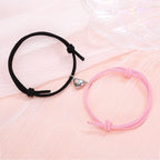 2pcs Bracelet Love Locket Couples Magnetic Heart Lovers Friendship Dating Jewelry