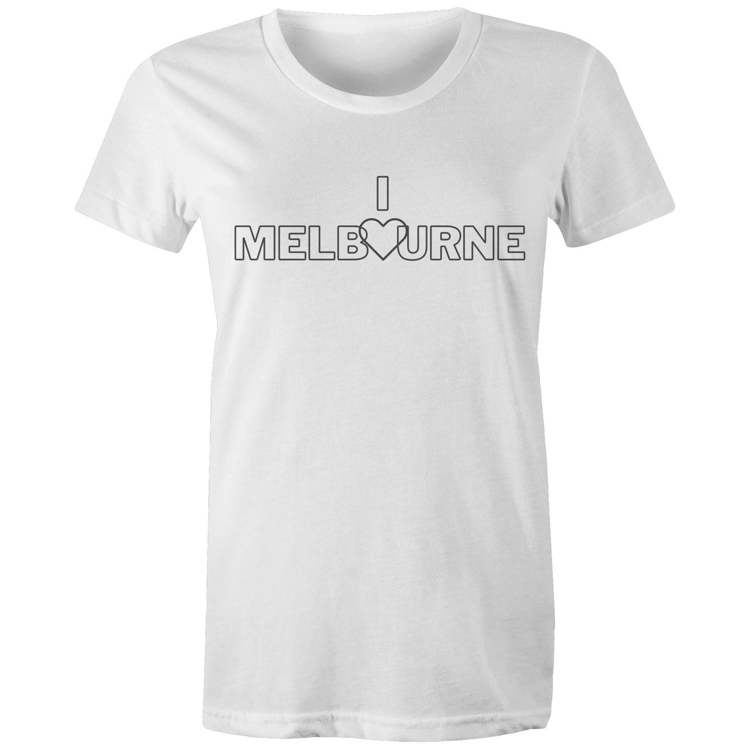 I Love 🤍 Melbourne - Women's Ladies Slogan T-shirt