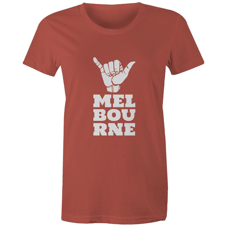 Trendy "Melbourne Shaka" Hand Gesture - Women's T-shirt Ladies Design Tee