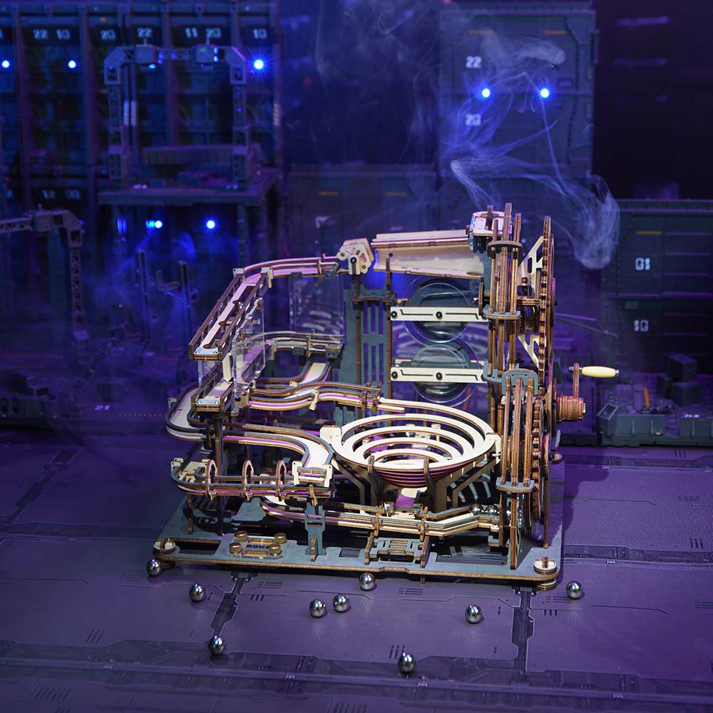 Kids Educational Brain Toy Night City 3D Puzzle Marble Maze Run DIY Assembly Ages 14+