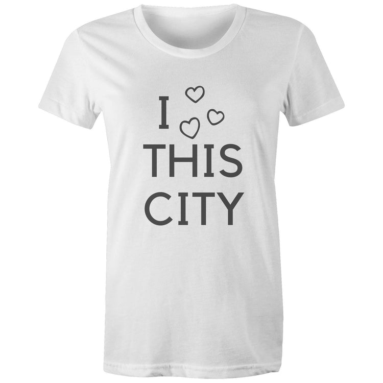 "I 🤍 Love This City" - Women's Statement Slogan Design T-shirt