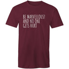 Men's T-shirt "Be Marvellous No One Gets Hurt" - Positive Motivational Top