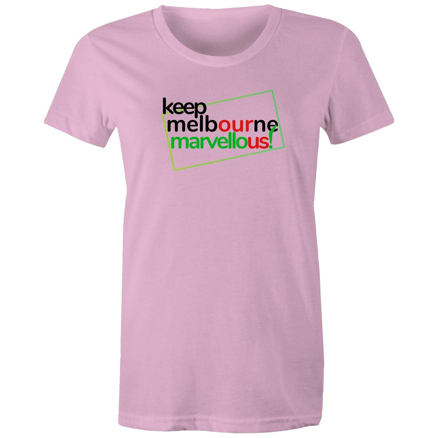 Women's Hoddle Grid Design Ladies Slogan T-shirt Keep Melbourne Marvellous!