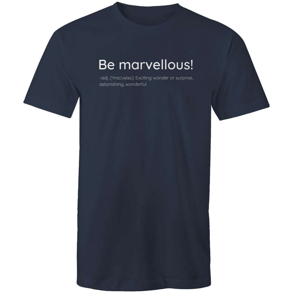Be Marvellous! Dictionary Definition - Men's T-shirt Motivation Slogan Plus Sizes
