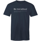Be Marvellous! Dictionary Definition - Men's T-shirt Motivation Slogan Plus Sizes