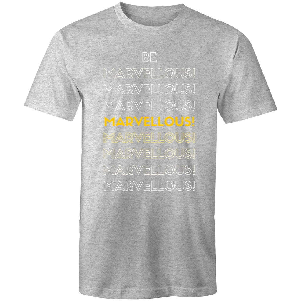 Positive "Be Marvellous!" Men's Motivation T-shirt Plus Sizes