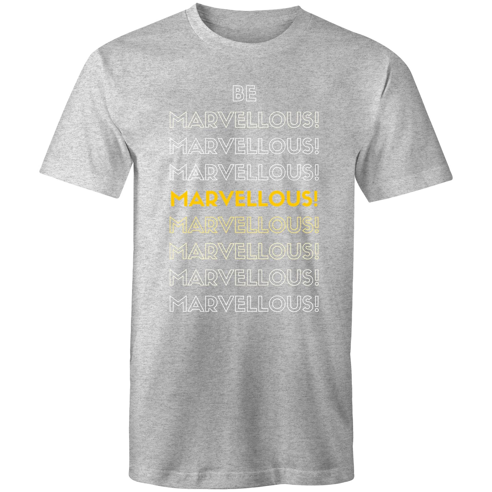 Positive "Be Marvellous!" Men's Motivation T-shirt Plus Sizes