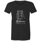 "Melbourne Official Flag" Funny T-shirt Takeaway Coffee Cup Women's Top
