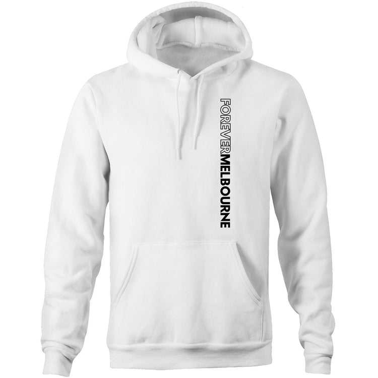 "Forever Melbourne" - Classic Unisex Pockets Hoodie With Vertical Slogan