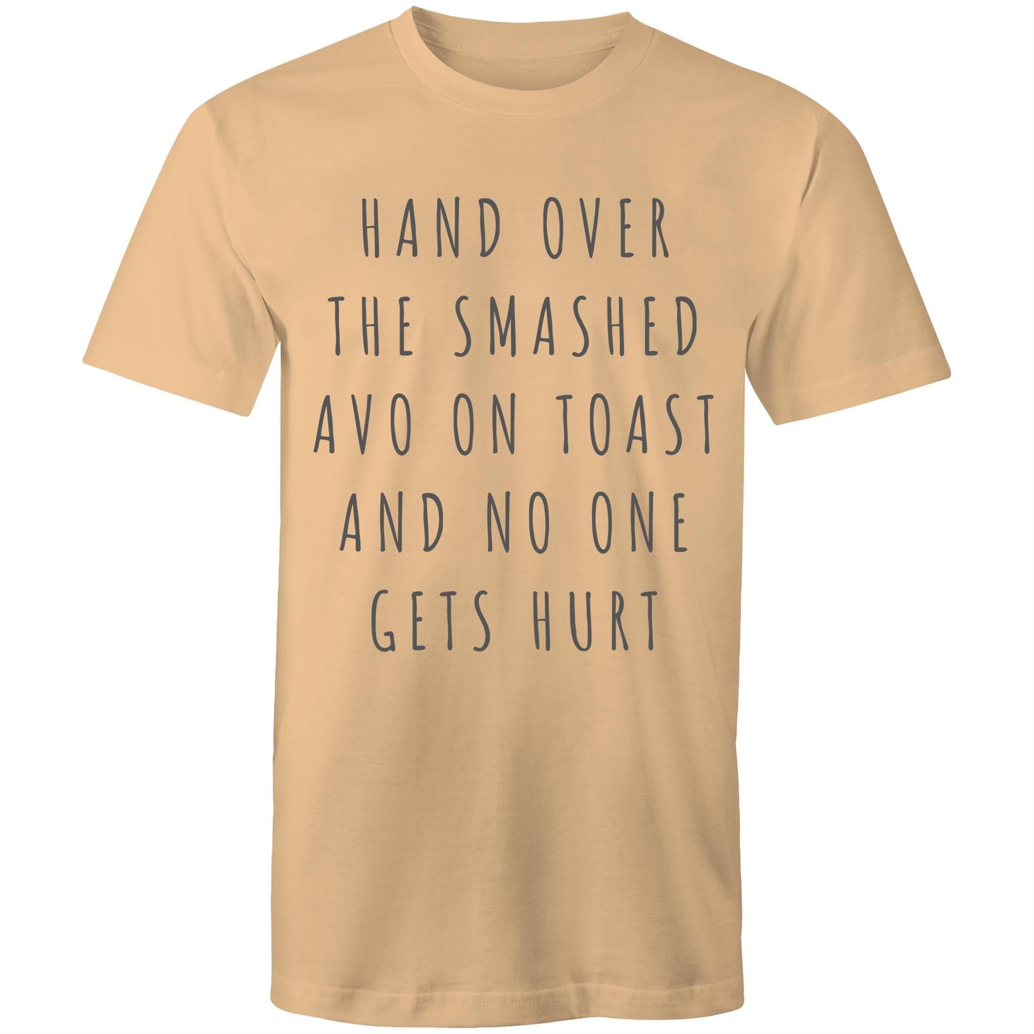Funny Men's Breakfast T-shirt "Hand Over Smashed Avocado No One Gets Hurt"