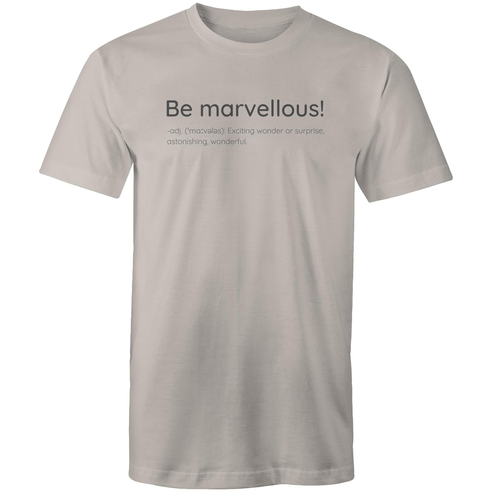 Be Marvellous! Dictionary Definition - Men's T-shirt Motivation Slogan Plus Sizes