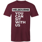 Funny Men's Melbourne T-shirt "Sit With Us" Plus Sizes