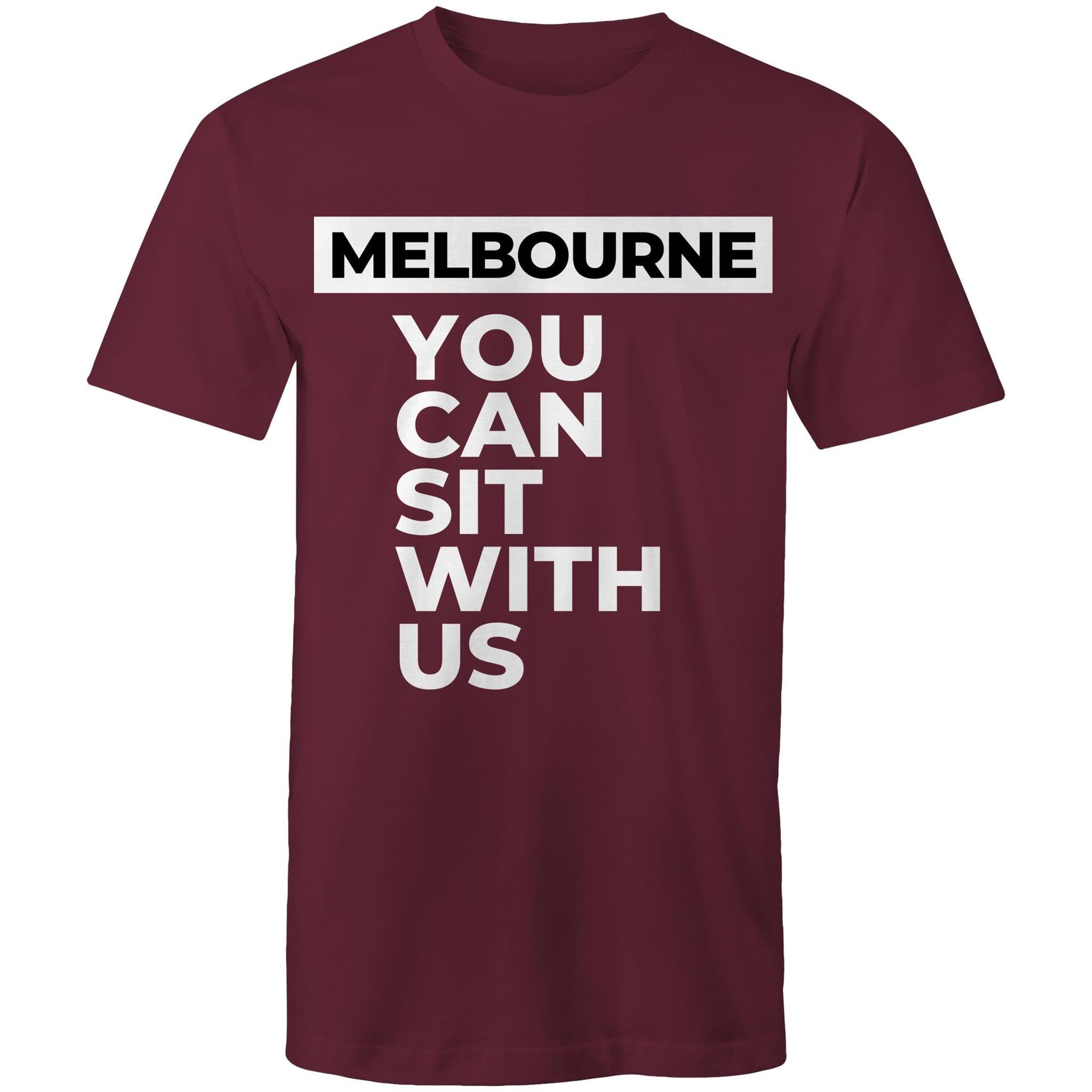 Funny Men's Melbourne T-shirt "Sit With Us" Plus Sizes