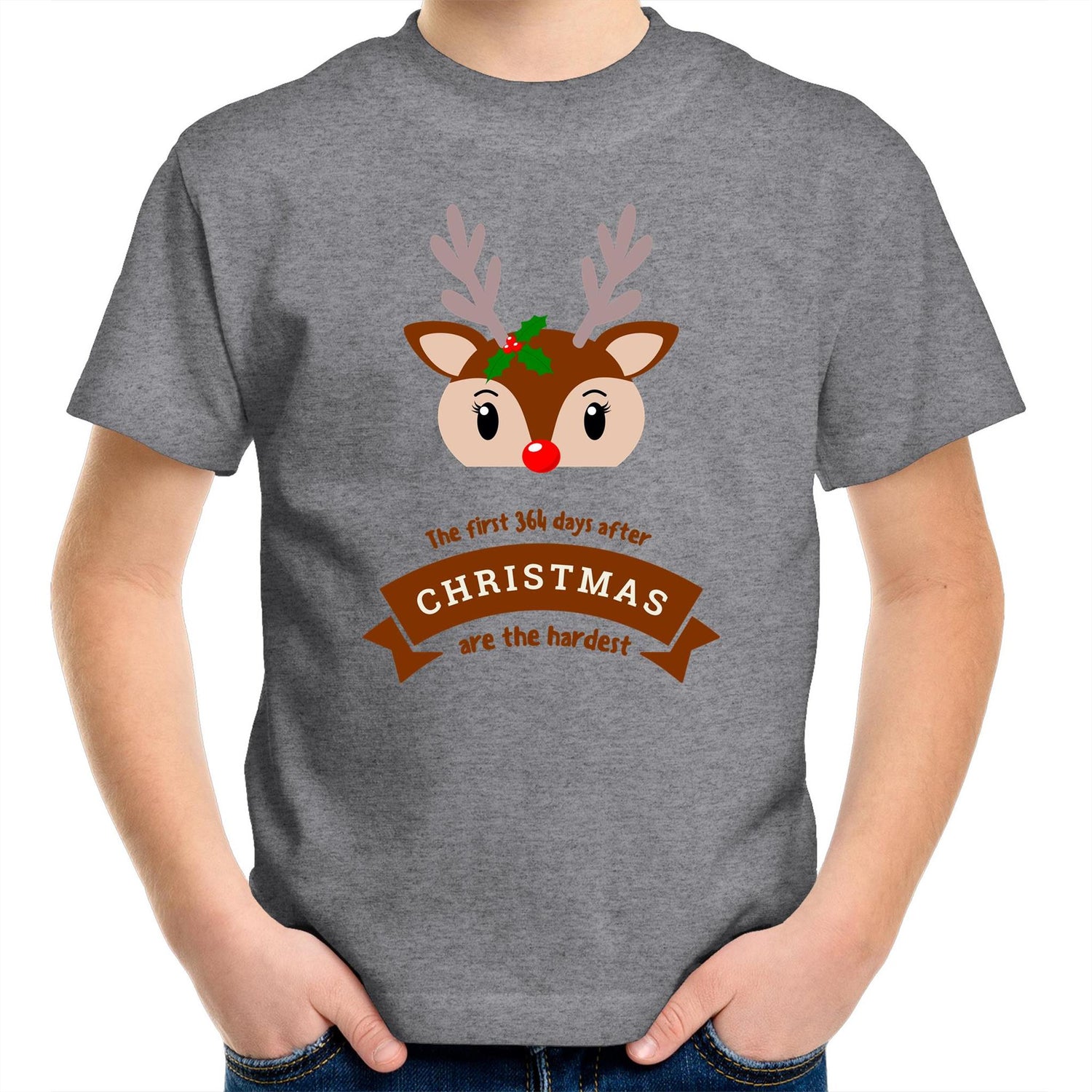 Christmas - The First 364 Days After Are The Hardest - Kids Youth Crew T-Shirt