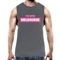 "I'm With Melbourne" Men's Tank Top - Workout Gym Singlet