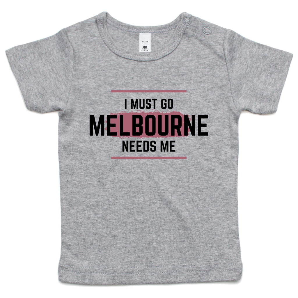 Funny Toddler T-shirt Superhero Slogan "Melbourne Needs Me"