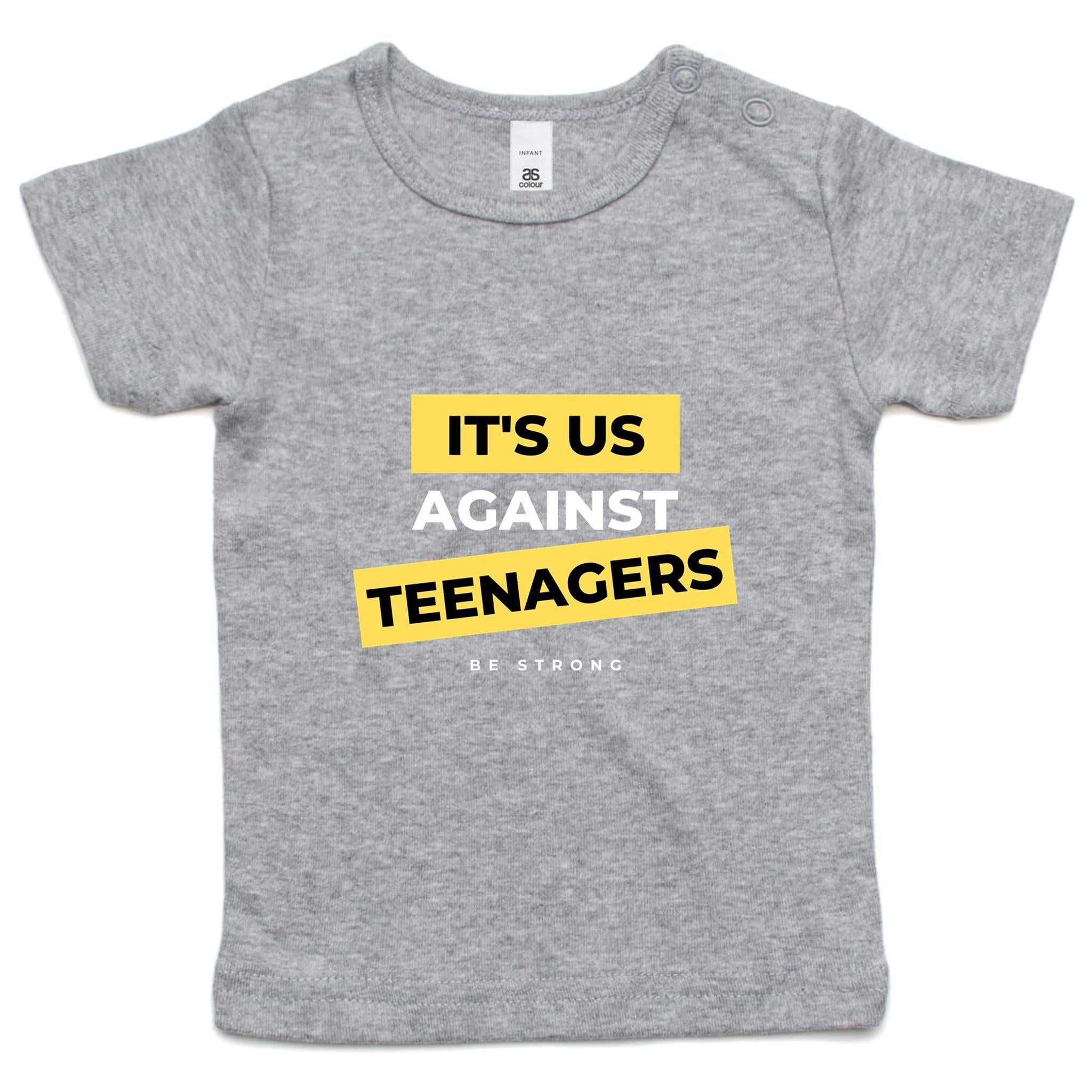 Funny "It's Us Against Teenagers" Gen Z Toddler T-shirt