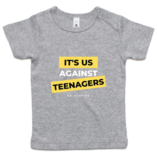 Funny "It's Us Against Teenagers" (Gen Z) - Toddler T-shirt For Boys & Girls