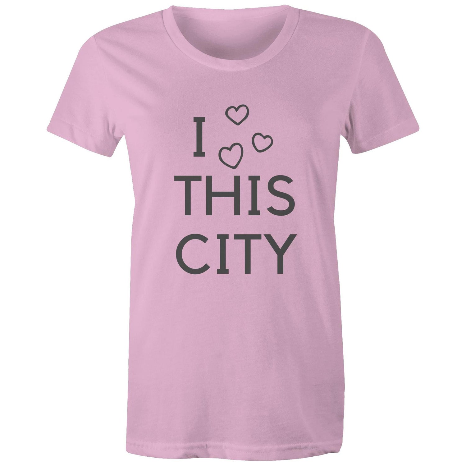 "I 🤍 Love This City" - Women's Statement Slogan Design T-shirt