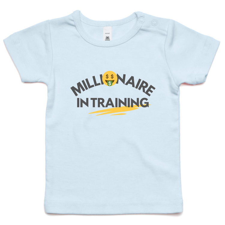 Funny Toddler T-shirt "Millionaire In Training" - Infant Wee Tee