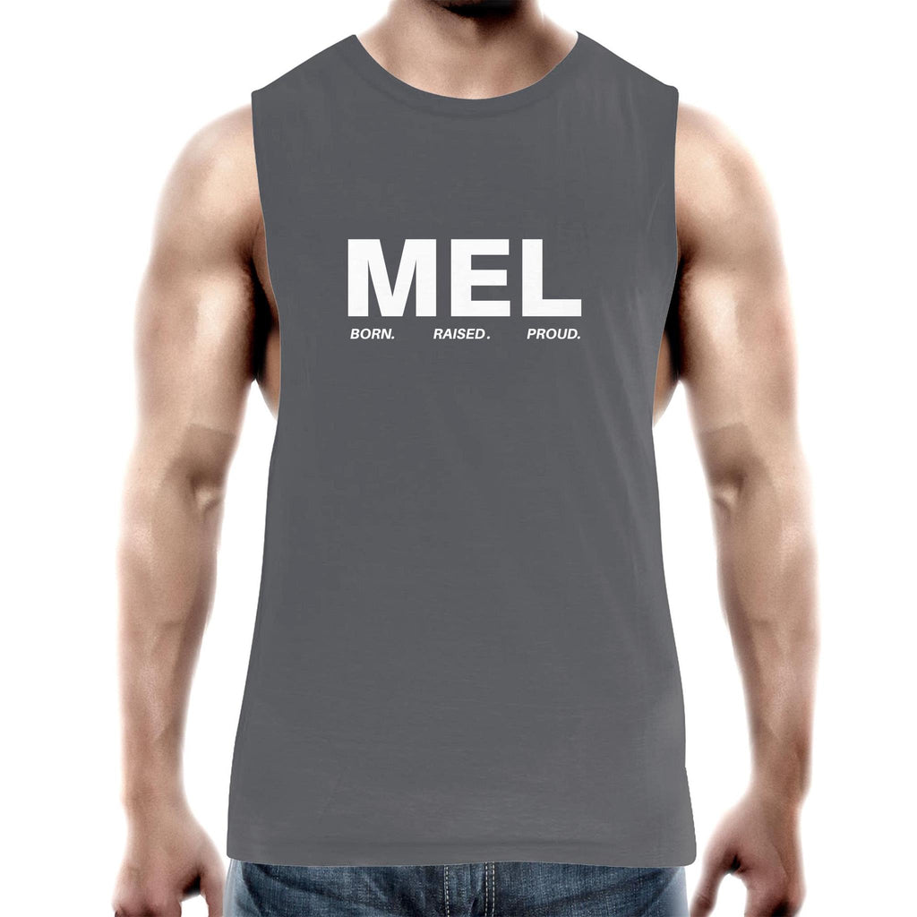 Proud of Melbourne Born and Raised Men's Tank Top Gym Workout Singlet